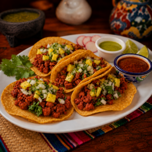 Tacos al pastor sin queso