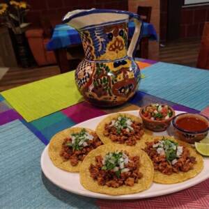 Tacos de chorizo sin queso