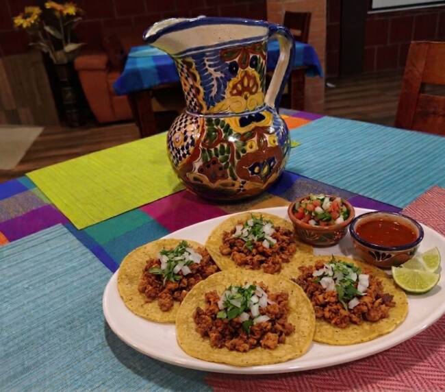 Tacos de chorizo sin queso