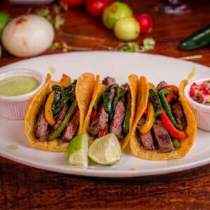 Tacos arrachera sin queso