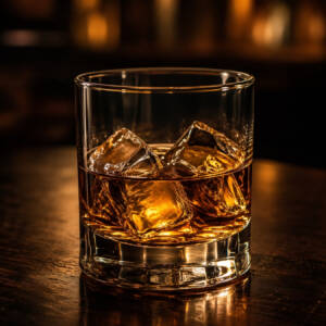 Trago de WHISKY OLD PAR