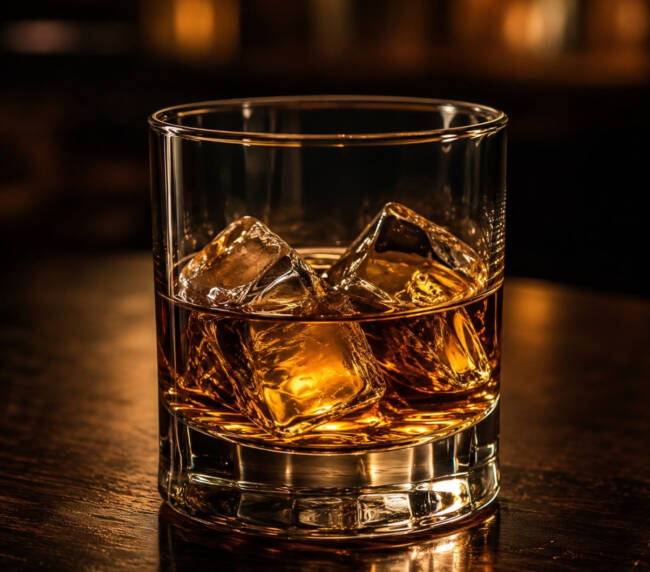 Trago de WHISKY OLD PAR
