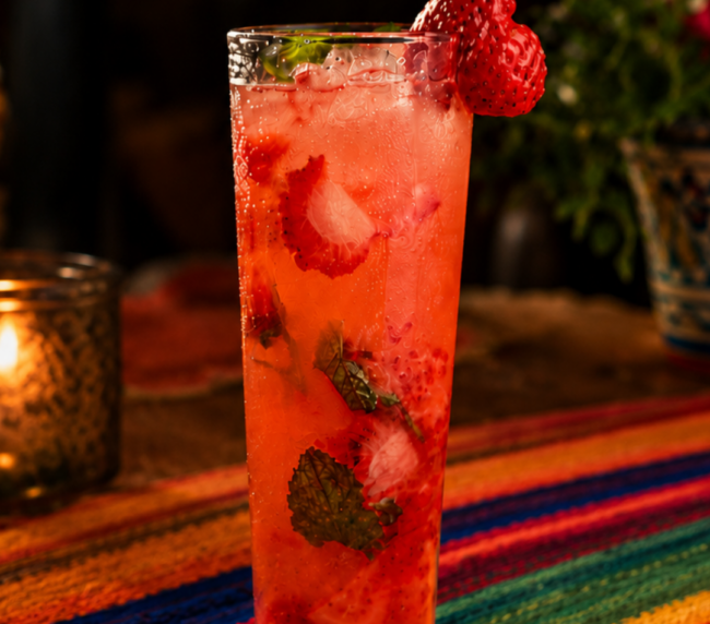 Bebida de combinación – Limón con fresa